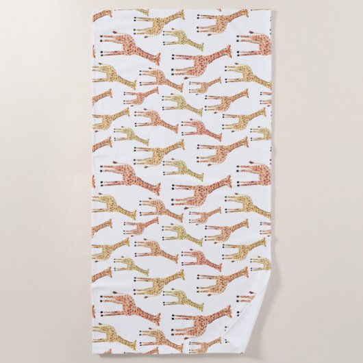 Giraffe Safari Print Strandlaken (Voorkant)