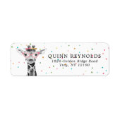 Giraffe Safari | Return Address Label (Voorkant)