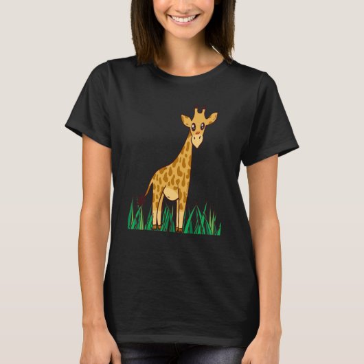 Giraffe Safari Savannah Africa Cute Giraffe Long N T-shirt (Voorkant)