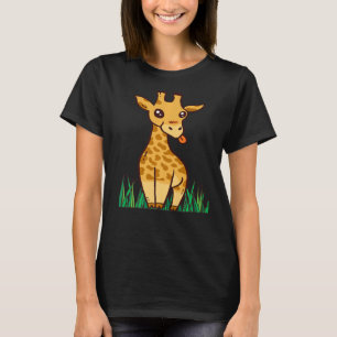 Giraffe Safari Savannah Africa Cute Giraffe Long N T-shirt