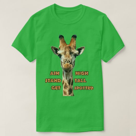 Giraffe Safari Tall Oerwoud Africa Cute Gift T-shirt (Design voorkant)