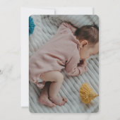 Giraffe Safari Theme Baby Foto aankondiging (Achterkant)