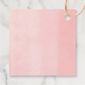 Giraffe safari tropisch roze groen baby shower bedankjes labels (Achterkant)