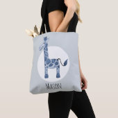 Giraffe Safari van de Waterverf van de jongen Tote Bag (Dichtbij)