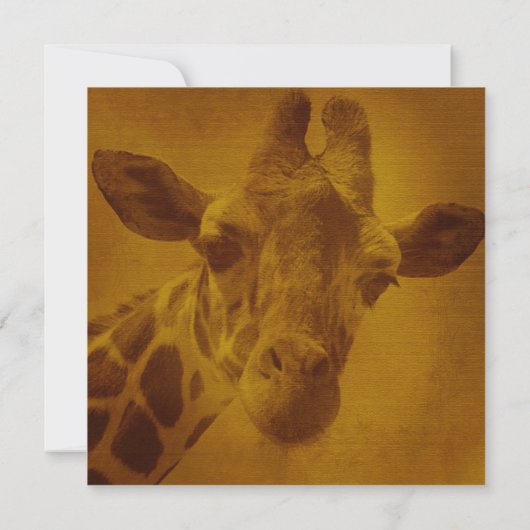 Giraffe Safari Verjaardagsfeest Kaart (Achterkant)