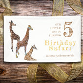 Giraffe Safari Verjaardagsfeest Spandoek