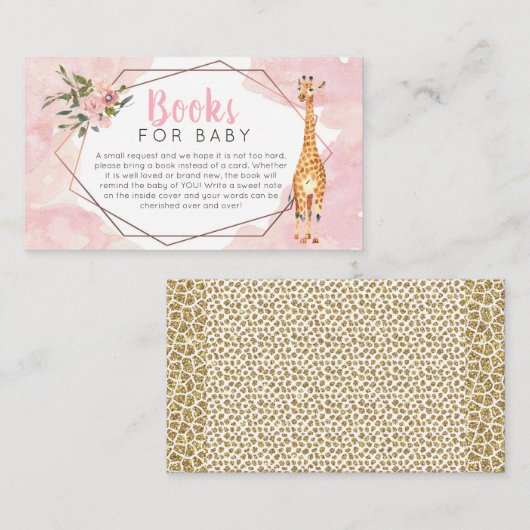 Giraffe Safari Waterverf Books for Baby Kaart (Voorkant / Achterkant)