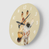 Giraffe Safari Waterverf Nursery Room Grote Klok (Hoek)