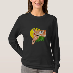 Giraffe Safari zon met Monstera verlaat Natuur T-shirt