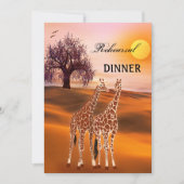 Giraffe Safari Zoo Rehearsal Kaart (Voorkant)