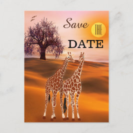 Giraffe Safari Zoo Save the Date Briefkaart