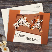 Giraffe Safari Zoo Save the Date Briefkaart