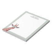 Giraffe Sage Monogram van het bureau van de Sjablo Notitieblok (Linkerzijde)