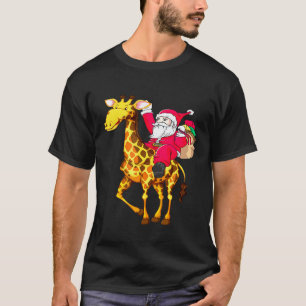 Giraffe Santa Merry-kerstwedstrijd T-shirt