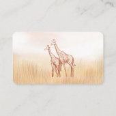 Giraffe Savanah Baby shower Luier Raffle Informatiekaartje (Achterkant)