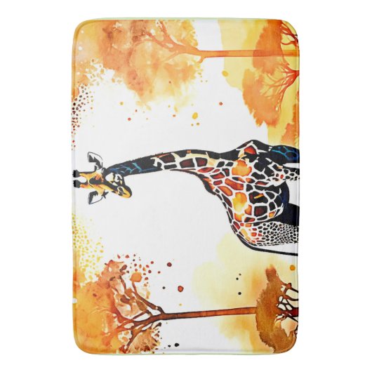 Giraffe Savannah Art Badmat (Voorkant Verticaal)