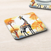 Giraffe Savannah Art Bier Onderzetter (Linkerzijde)