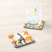 Giraffe Savannah Art Bier Onderzetter (Rechterzijde)