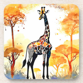 Giraffe Savannah Art Bier Onderzetter