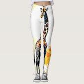 Giraffe Savannah Art Leggings (Voorkant)