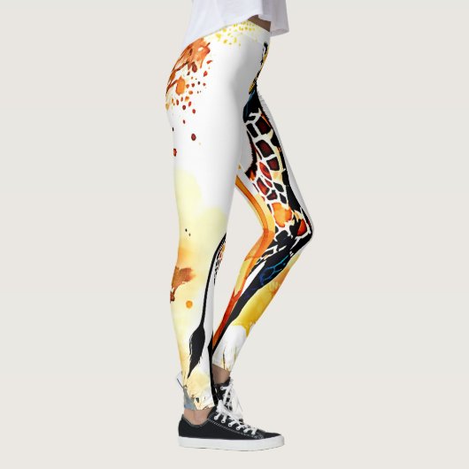Giraffe Savannah Art Leggings (Rechts)