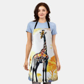 Giraffe Savannah Art Schort (Gedragen)