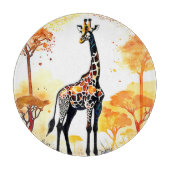 Giraffe Savannah Art Snijplank (Voorkant)