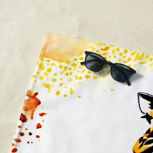 Giraffe Savannah Art Strandlaken (In situ)