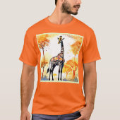 Giraffe Savannah Art T-shirt (Voorkant)