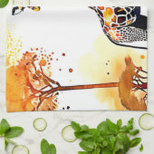 Giraffe Savannah Art Theedoek (Gevouwen)