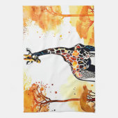 Giraffe Savannah Art Theedoek (Verticaal)
