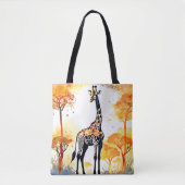 Giraffe Savannah Art Tote Bag (Voorkant)