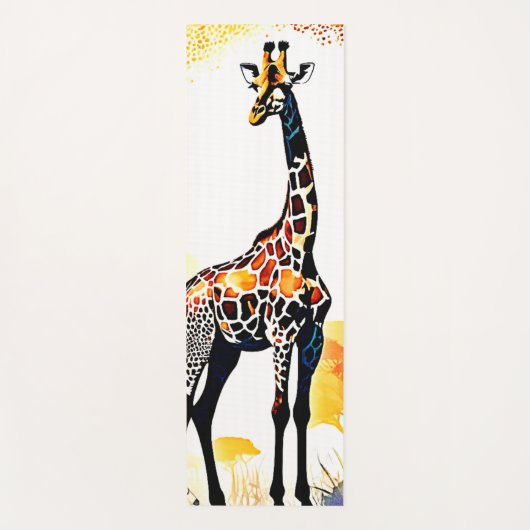 Giraffe Savannah Art Yogamat (Voorkant)