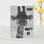 GIRAFFE SAY "DON'T BE SAD" BIRTHDAYS ARE FUN CARD KAART (Gele Bloem)