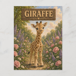 Giraffe Schattig Baby Verhaalboek Nursery Dier Briefkaart