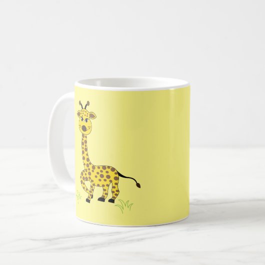 Giraffe Schattige Koffiemok (Voorkant links)
