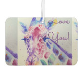 Giraffe Schattige Liefde Je Noem Auto Luchtverfris Luchtverfrisser (Achterkant)