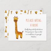 Giraffe Schattige minimalistisch Baby shower Breng Informatiekaartje (Voorkant / Achterkant)