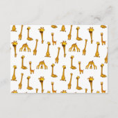 Giraffe Schattige minimalistisch Baby shower Breng Informatiekaartje (Achterkant)