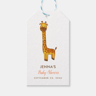 Giraffe Schattige Minimalistisch Baby shower Cadeaulabel