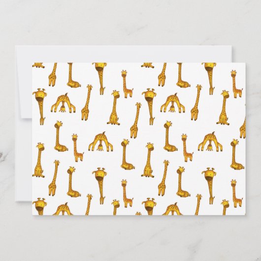 Giraffe Schattige minimalistisch Baby shower dank Bedankkaart (Achterkant)