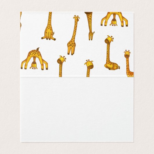 Giraffe Schattige minimalistisch Baby shower dank  Kaart (Binnenkant ongevouwen)