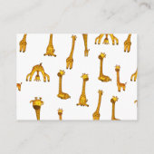 Giraffe Schattige Minimalistisch Baby shower Luier Informatiekaartje (Achterkant)