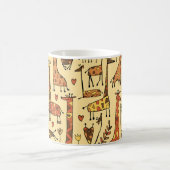 Giraffe schets, leuk naadloos ontwerp. koffiemok (Center)