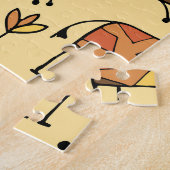 Giraffe schets, leuk naadloos ontwerp. legpuzzel (Zijkant)