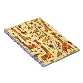 Giraffe schets, leuk naadloos ontwerp. notitieboek (Rechterzijde)