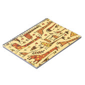 Giraffe schets, leuk naadloos ontwerp. notitieboek (Linkerzijde)