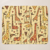 Giraffe schets, leuk naadloos ontwerp. sherpa deken (Voorkant (horizontaal))