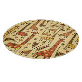 Giraffe schets, leuk naadloos ontwerp. snijplank (Hoek)