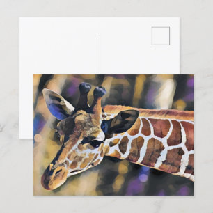 Giraffe Schilderen kunst  Briefkaart